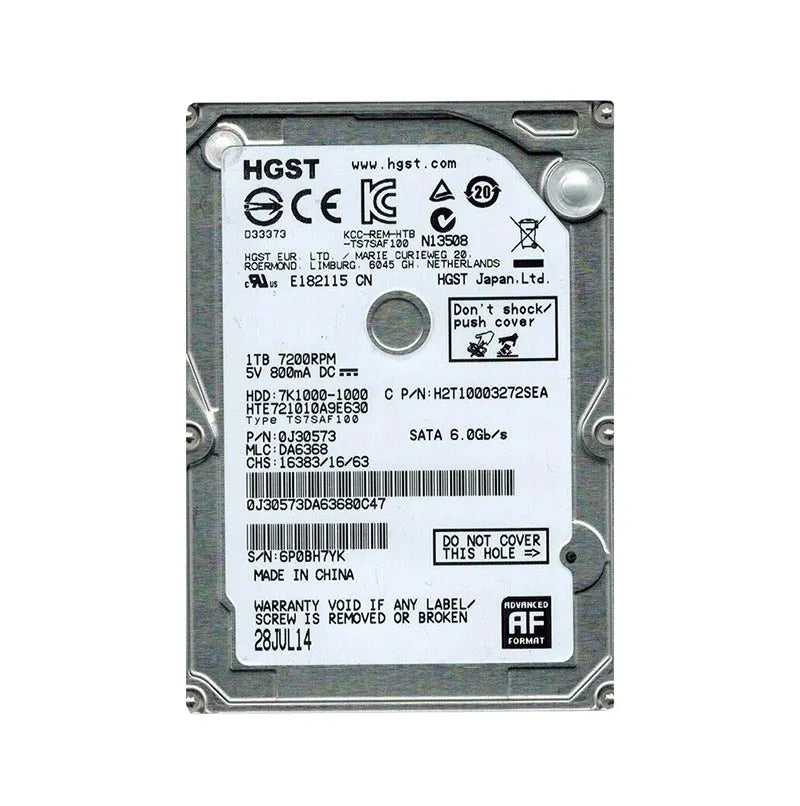 Hitachi HDS 1TB 7.2K 2.5" SATA HDD 0J30573-RFB – Reacondicionado