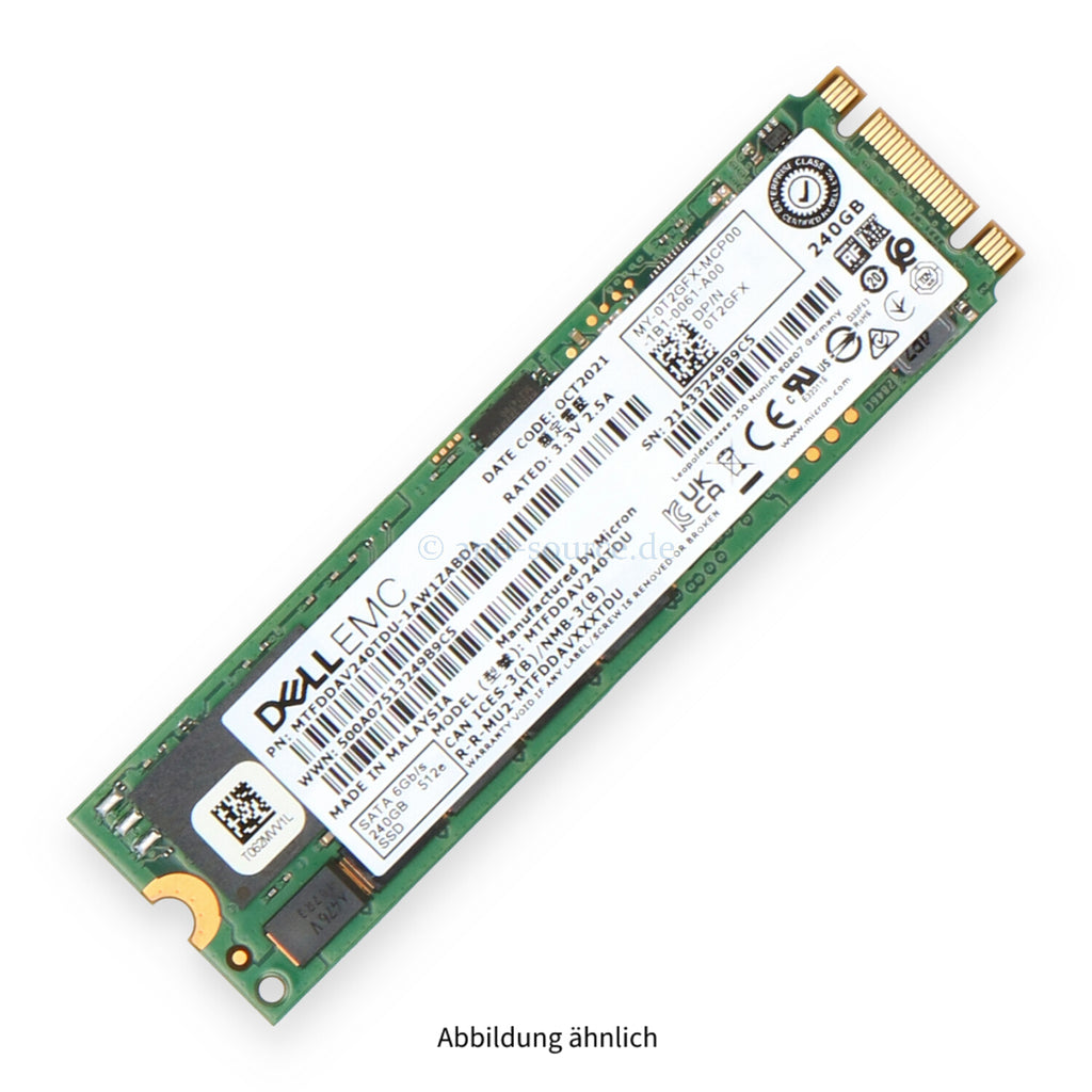 Dell 240GB M.2 6G SATA SSD 0T2GFX-RFB – Reacondicionado