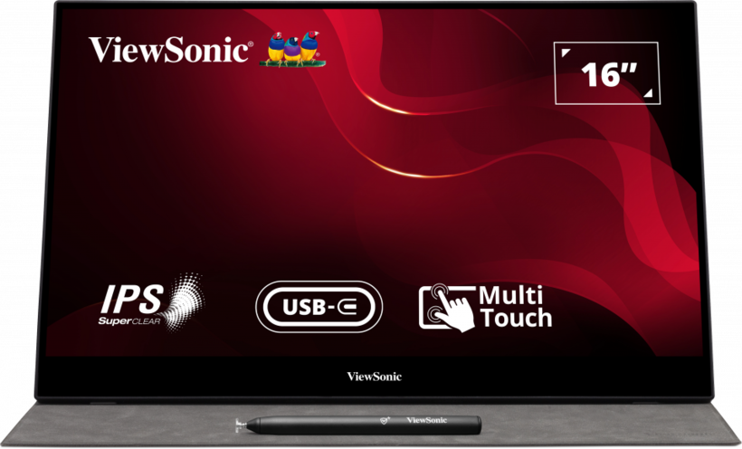 Monitor táctil portátil ViewSonic TD1655