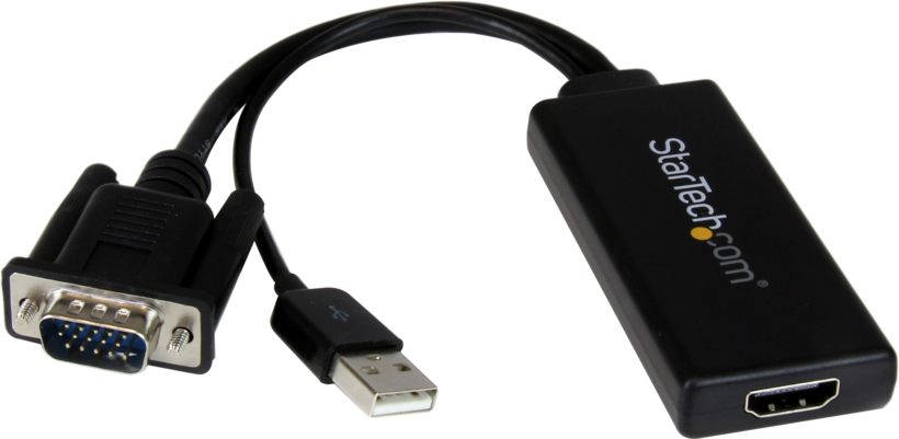 Startech VGA2HDU - Cable Convertidor Móvil de HD15 a HDMI, 1080p