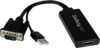 Startech VGA2HDU - Cable Convertidor Móvil de HD15 a HDMI, 1080p