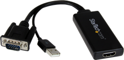 Startech VGA2HDU - Cable Convertidor Móvil de HD15 a HDMI, 1080p