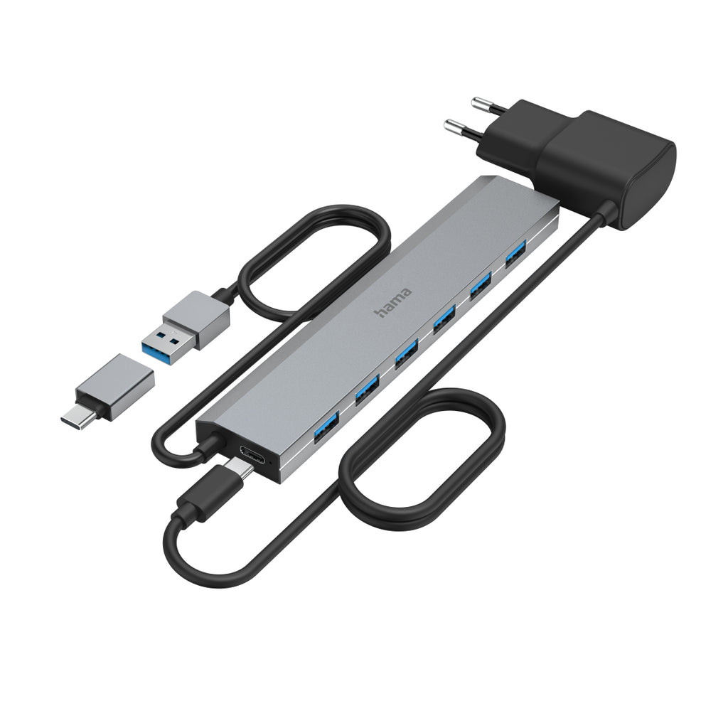 Hama 00200137 hub de interfaz USB 3.2 Gen 1 (3.1 Gen 1) Type-A + Type-C 5000 Mbit/s Antracita (3)