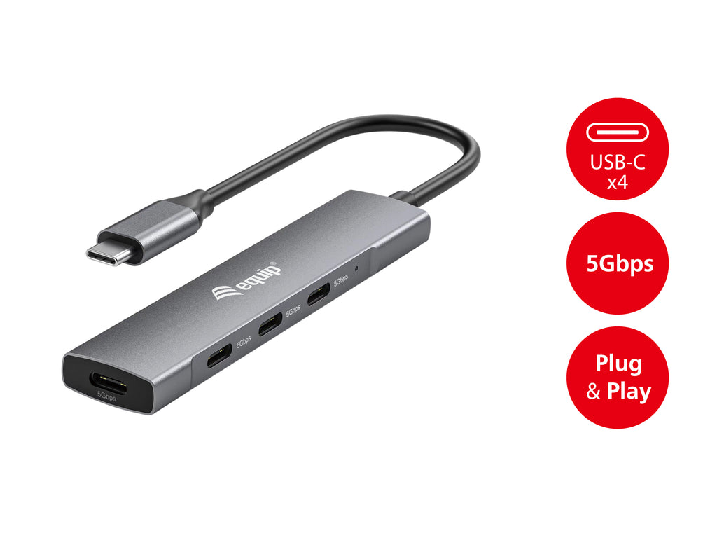 Equip 128963 hub de interfaz USB 3.2 Gen 1 (3.1 Gen 1) Type-C 5000 Mbit/s Negro, Plata (7)