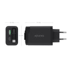 AISENS ASCH-65W3P071-BK cargador de dispositivo móvil Cámara digital, GPS, Teléfono móvil, Portátil, Smartphone, Tableta, Universal Corriente alterna Carga rápida Interior (5)