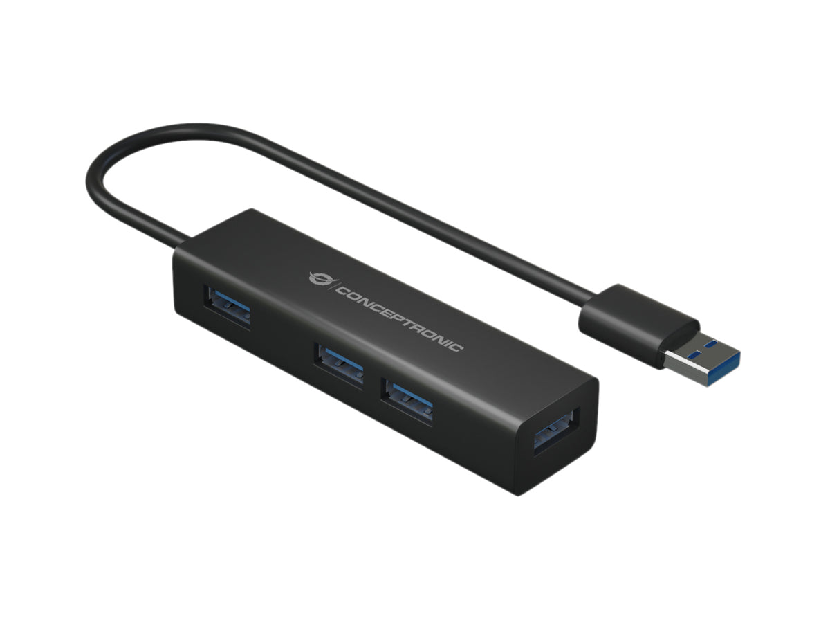 Conceptronic HUBBIES06B hub de interfaz USB 3.2 Gen 1 (3.1 Gen 1) Type-A 5000 Mbit/s Negro (3)