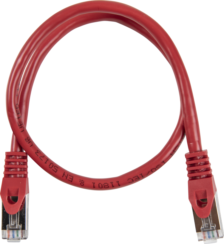 Cab. patch RJ45 SF/UTP Cat5e 0,25 m rojo (4)