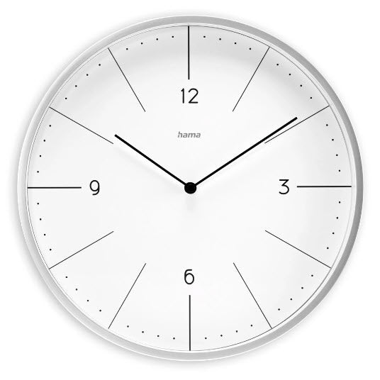 Hama Sardinia Reloj de cuarzo Círculo Gris, Blanco