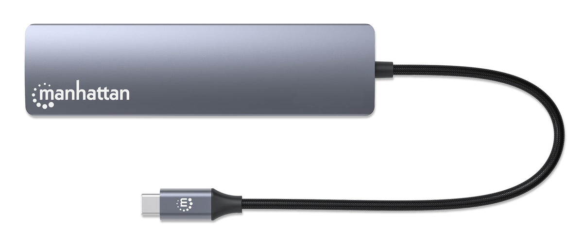 Manhattan 153959 base para portátil y replicador de puertos Alámbrico USB 3.2 Gen 1 (3.1 Gen 1) Type-C Plata (3)