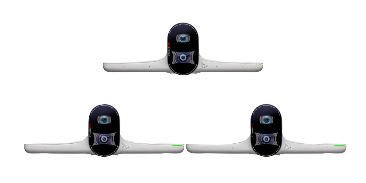 HP Poly Zoom Room Intelligent Director Camera Kit Studio E70x3 Camera (ABB) 20 MP Blanco 3840 x 2160 Pixeles
