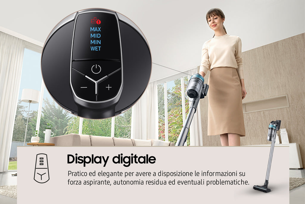 Samsung VS20B75AGR1 Aspiradora escoba 2 en 1 Batería Secar Sin bolsa 550 W Negro, Color menta (7)