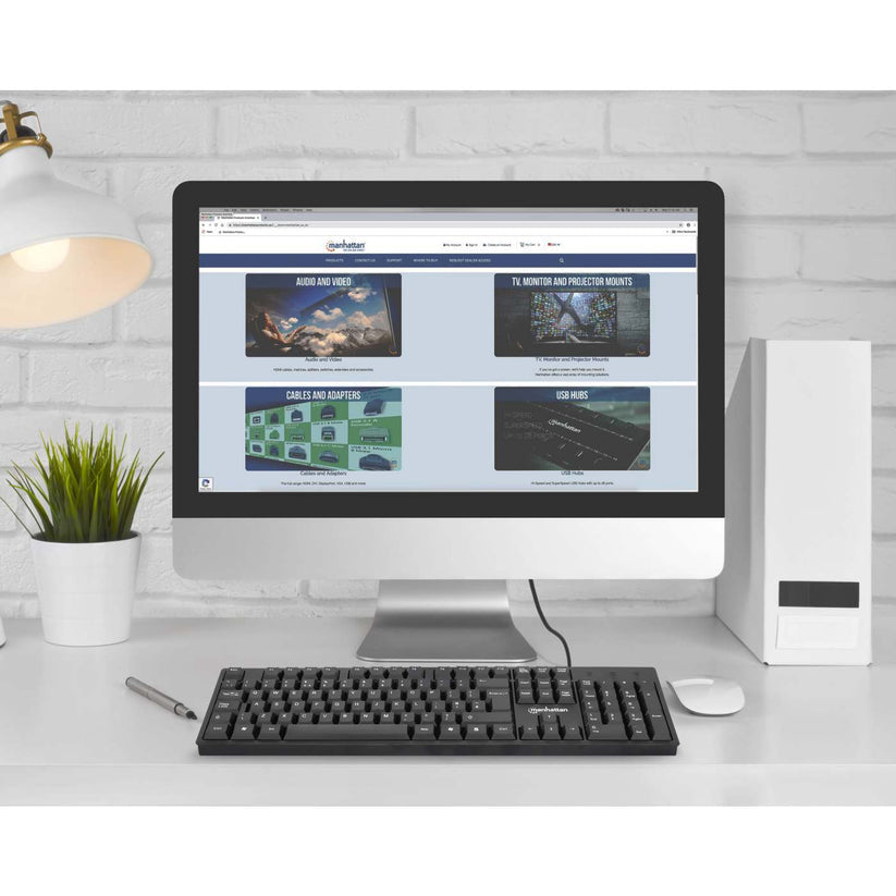 Manhattan 180573 teclado Hogar USB QWERTY Inglés del Reino Unido Negro (2)
