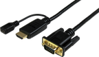 Startech HD2VGAMM6 - Adaptador 1920x1200 1080p, Cable adaptador, HDMI