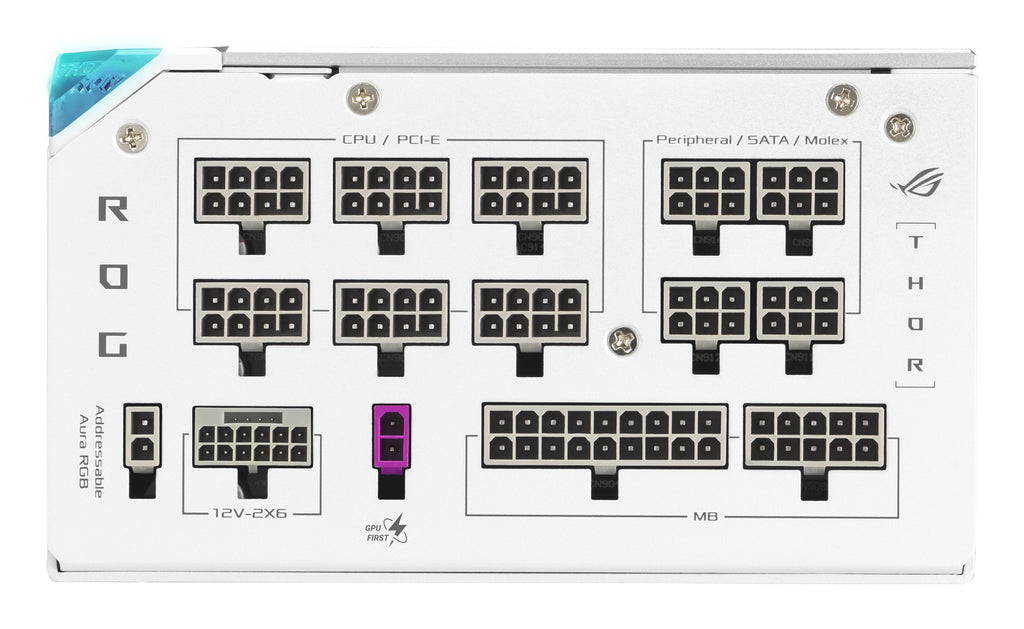 ASUS ROG -THOR-1200P3-WHITE-GAMING-E unidad de fuente de alimentación 1200 W 24-pin ATX ATX Blanco (6)