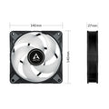 ARCTIC P14 PWM PST A-RGB 0dB Carcasa del ordenador Ventilador 14 cm Negro 1 pieza(s) (5)