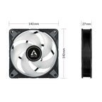 ARCTIC P14 PWM PST A-RGB 0dB Carcasa del ordenador Ventilador 14 cm Negro 1 pieza(s) (5)