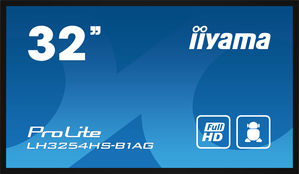 iiyama LH3254HS-B1AG pantalla de señalización Pantalla plana para señalización digital 80 cm (31.5") LCD Wifi 500 cd / m² Full HD Negro Procesador incorporado Android 11 24/7 (2)