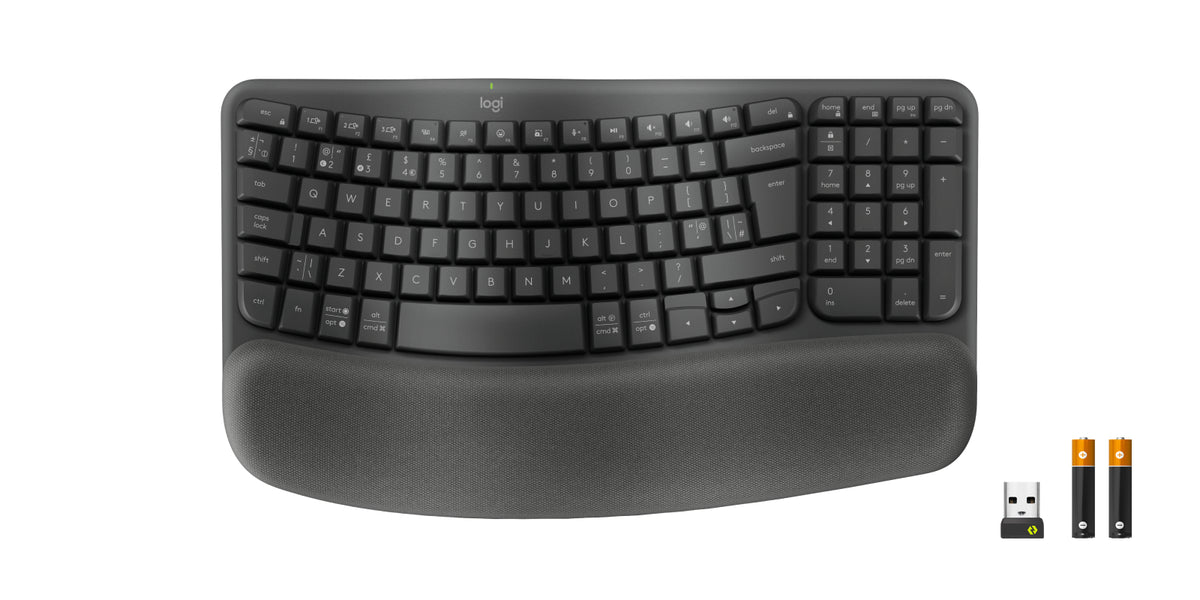 Logitech Wave Keys teclado Oficina RF Wireless + Bluetooth QWERTY Inglés del Reino Unido Grafito (5)