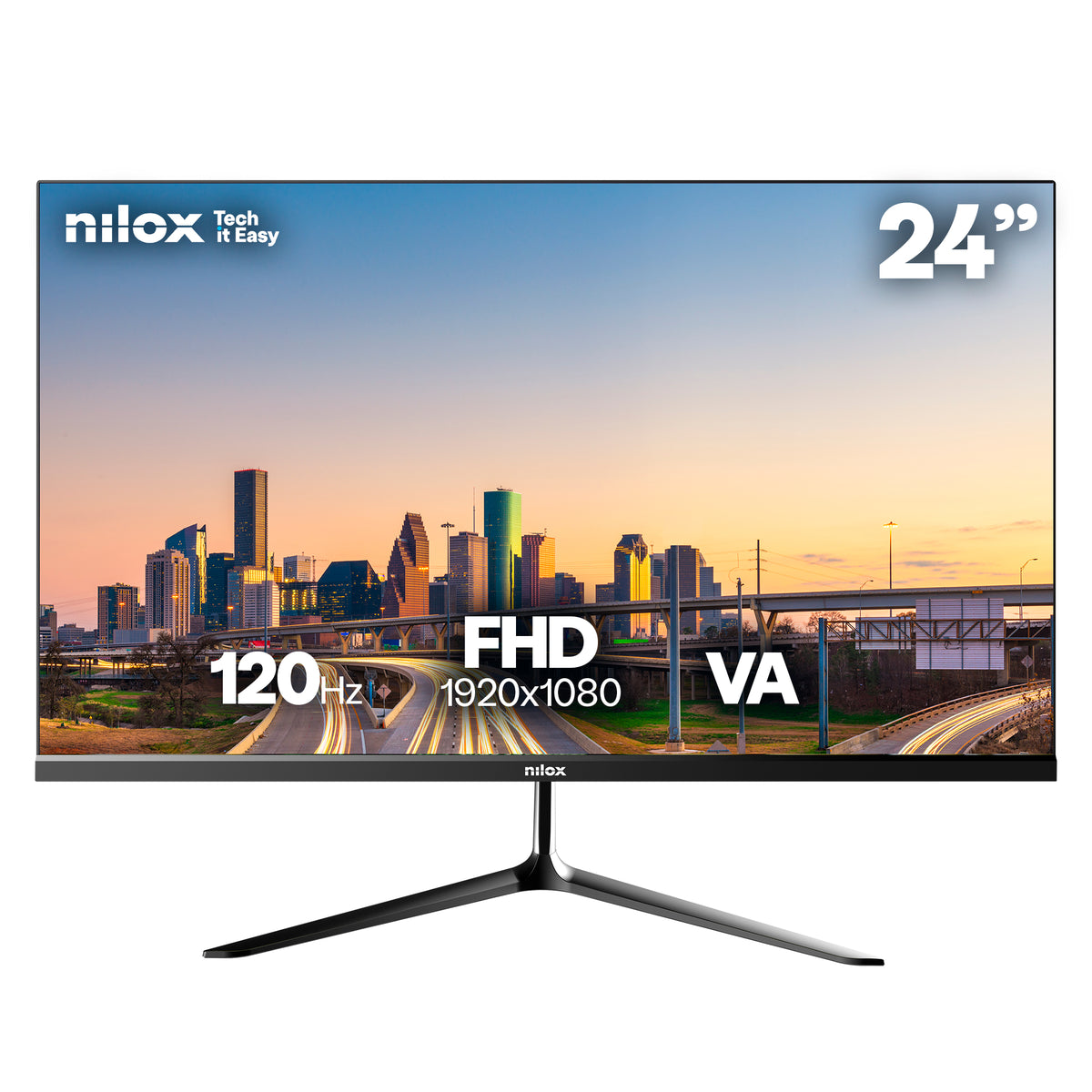 Nilox NXM24FHD1203 pantalla para PC 60,5 cm (23.8") 1920 x 1080 Pixeles Full HD LED Negro
