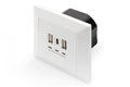 Digitus DA-70618 prise de courant 2 x USB A + 1 x USB C Blanc
