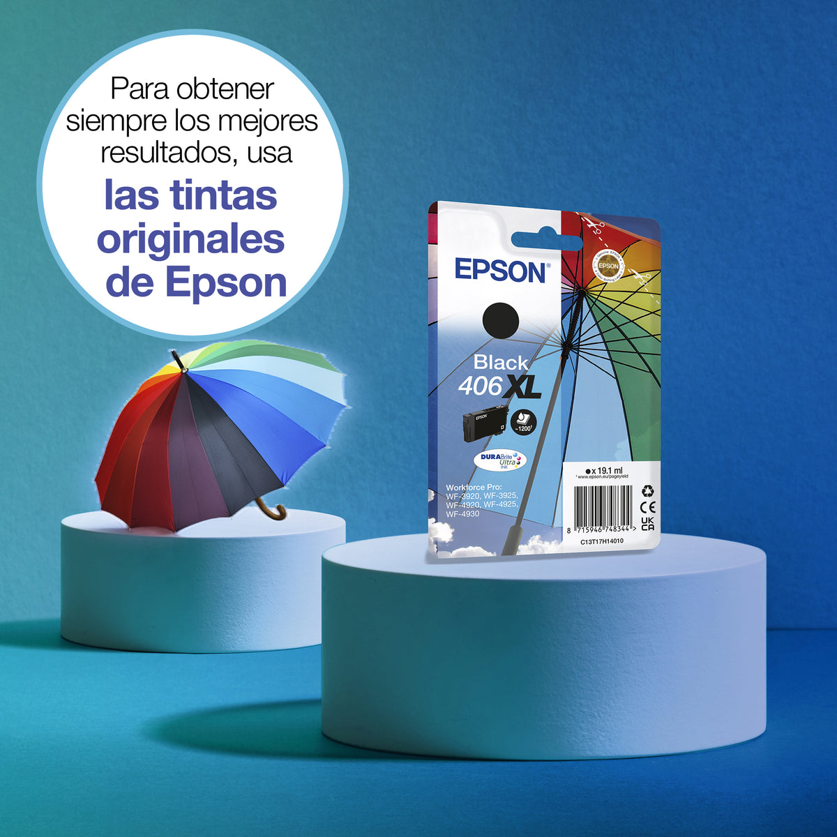 Epson Sglpack BK 406XL DURABrite Ultra Ink RF/ cartucho de tinta 1 pieza(s) High (L) Yield Negro (2)