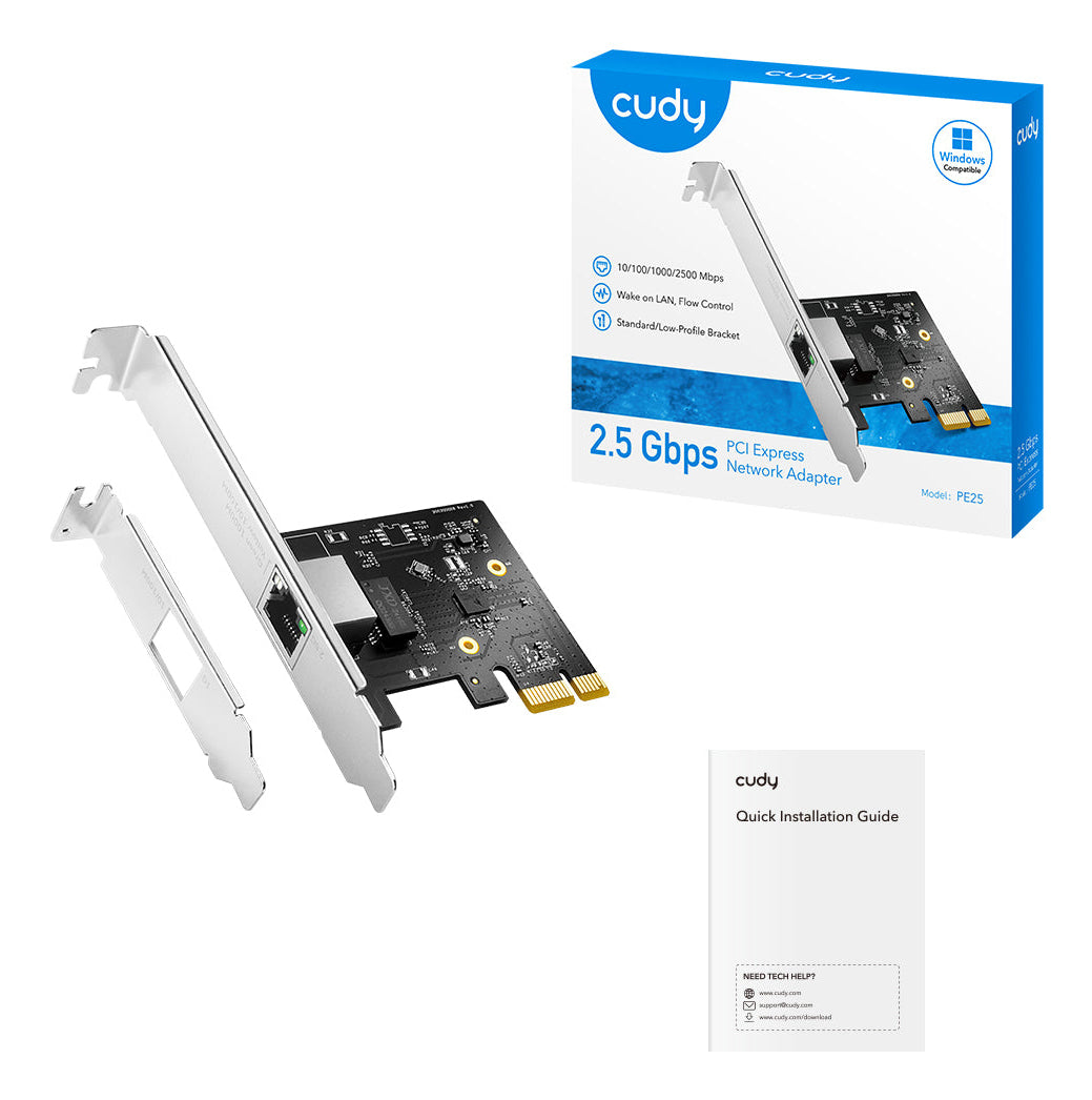 Cudy PE25 adaptador y tarjeta de red Interno Ethernet 2500 Mbit/s (3)