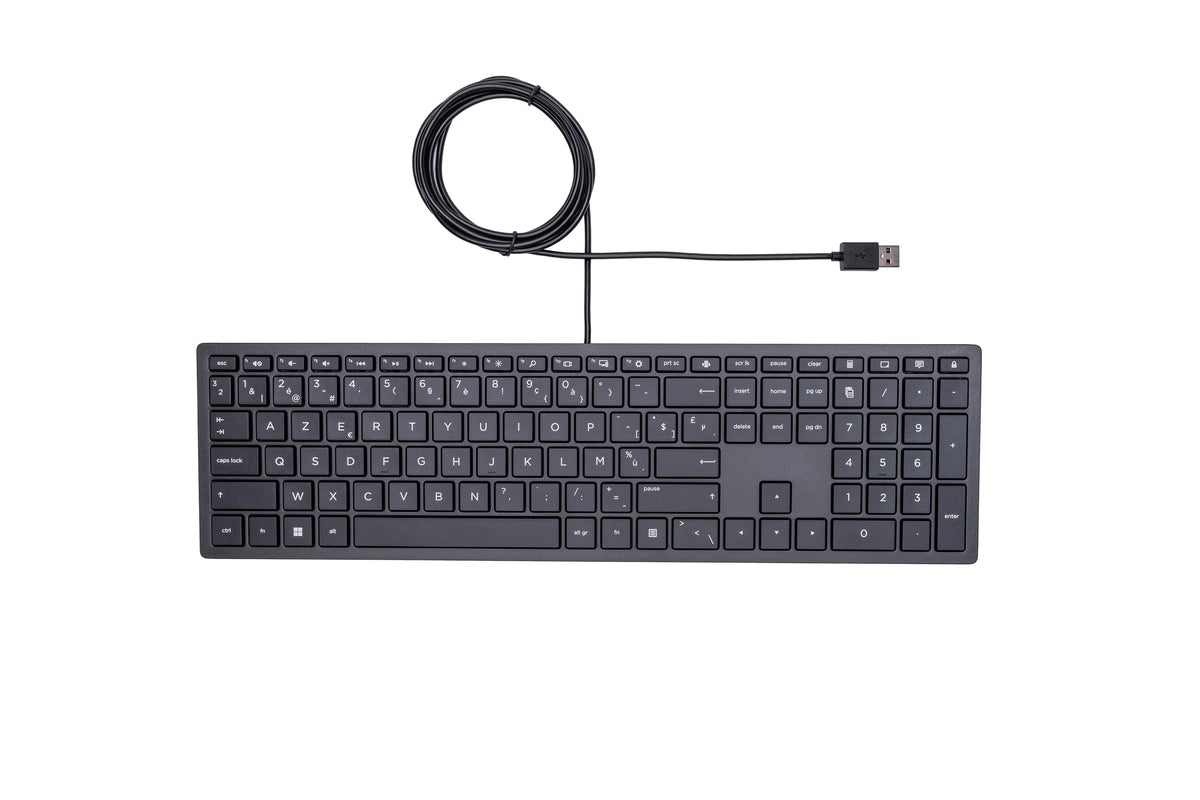 HP Pavilion Wired Keyboard 300 teclado Oficina USB AZERTY Belga Negro (2)