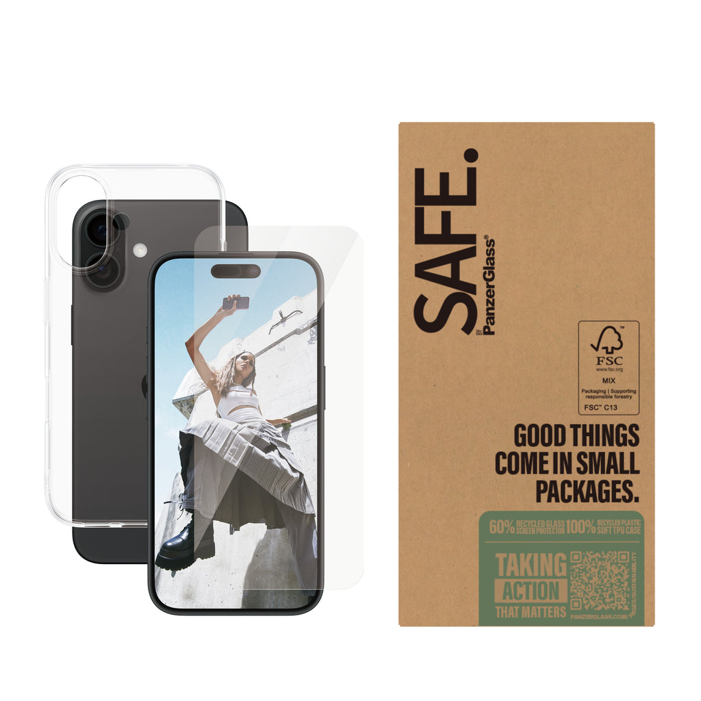 PanzerGlass SAFE. by ® 2-in-1 Protection Bundle iPhone 16 | Bulk Protector de pantalla Apple 50 pieza(s) (2)