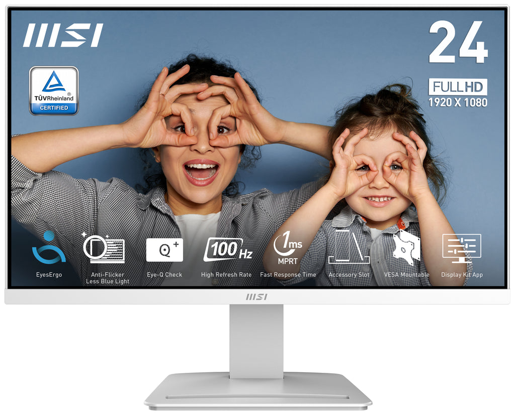 MSI Pro MP2412W pantalla para PC 60,5 cm (23.8") 1920 x 1080 Pixeles Full HD LCD Blanco (3)