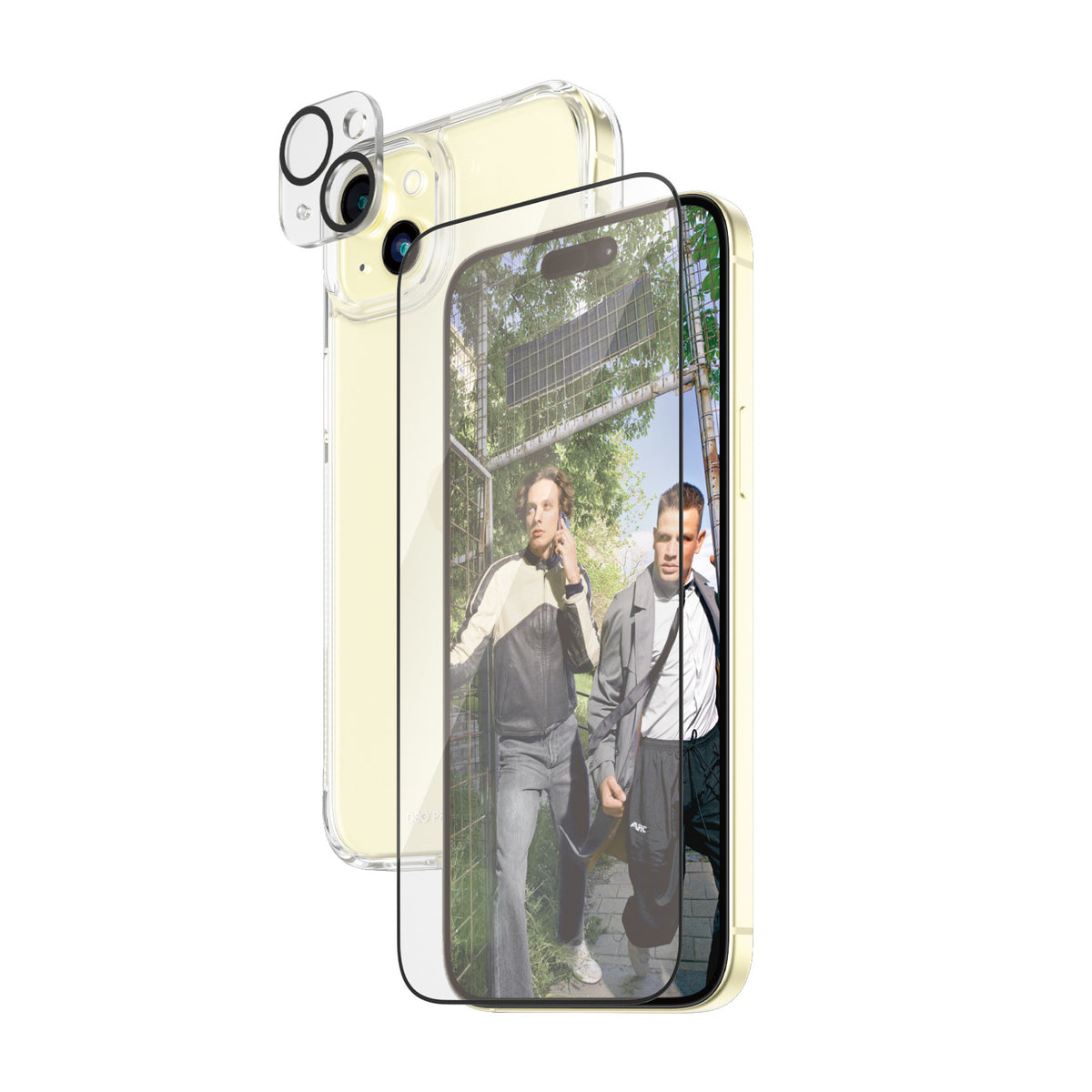 PanzerGlass ® 3-in-1 Bundle iPhone 15 Plus Protector de pantalla Apple 1 pieza(s)