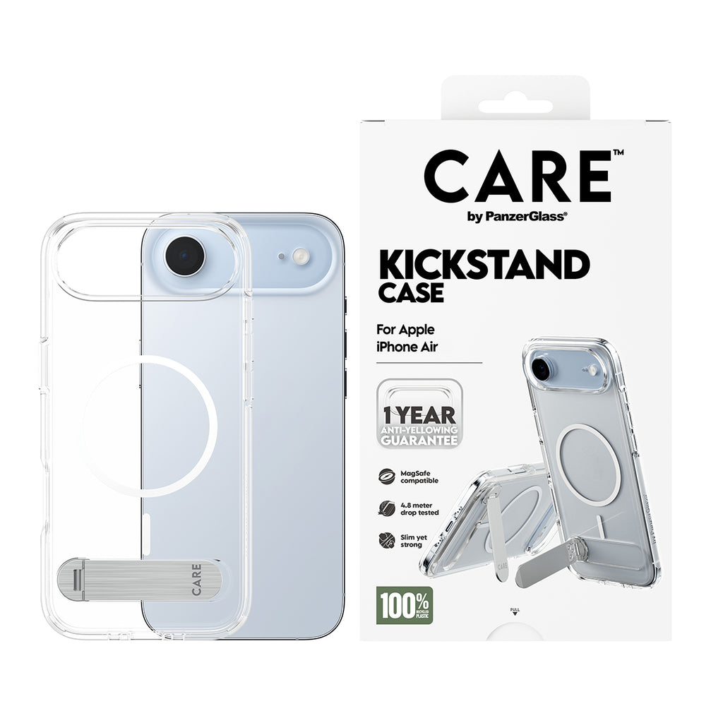 PanzerGlass CARE™ by ® Kickstand Case Transparent w. MagSafe iPhone Air funda para teléfono móvil Transparente (2)