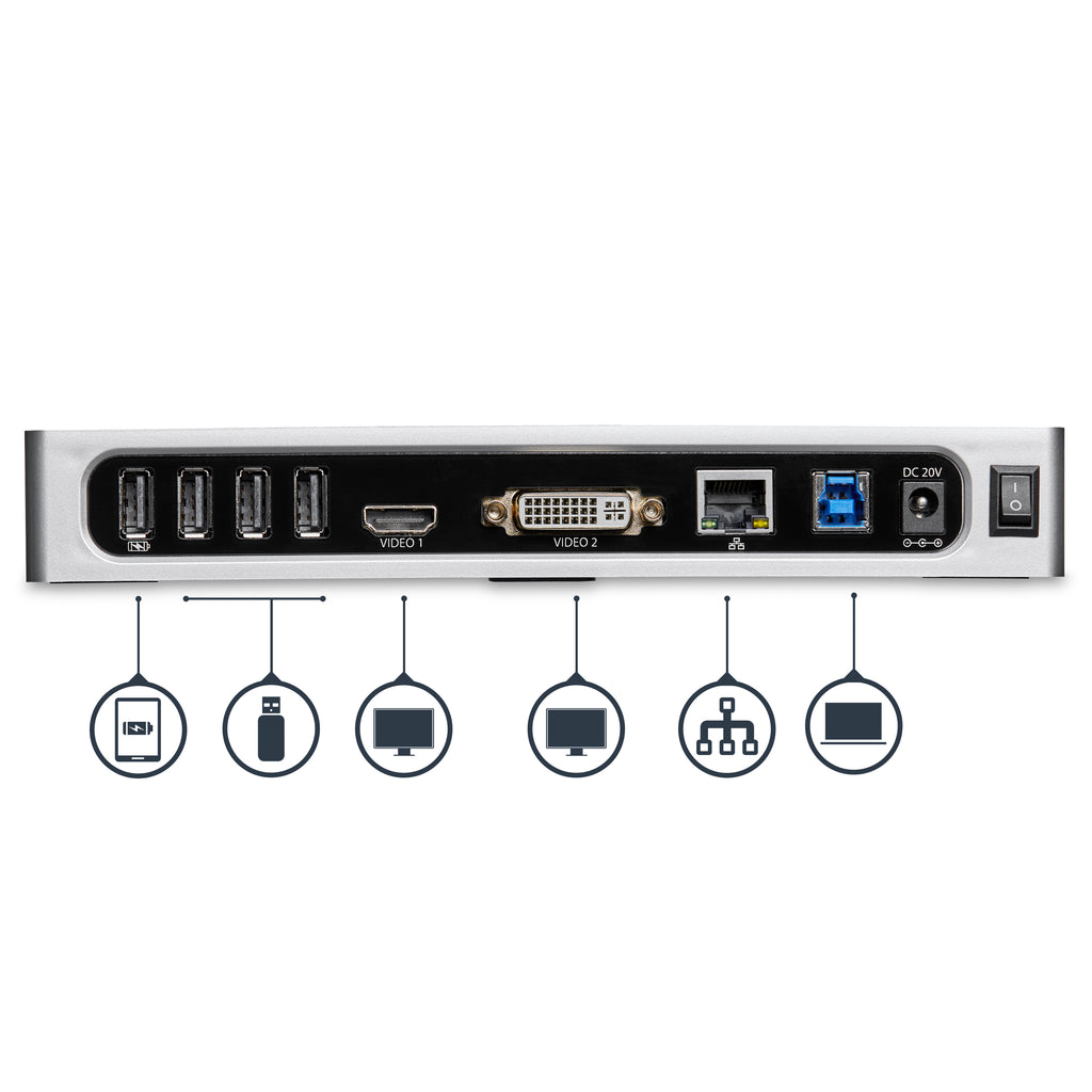 StarTech.com DK30ADD base para portátil y replicador de puertos Alámbrico USB