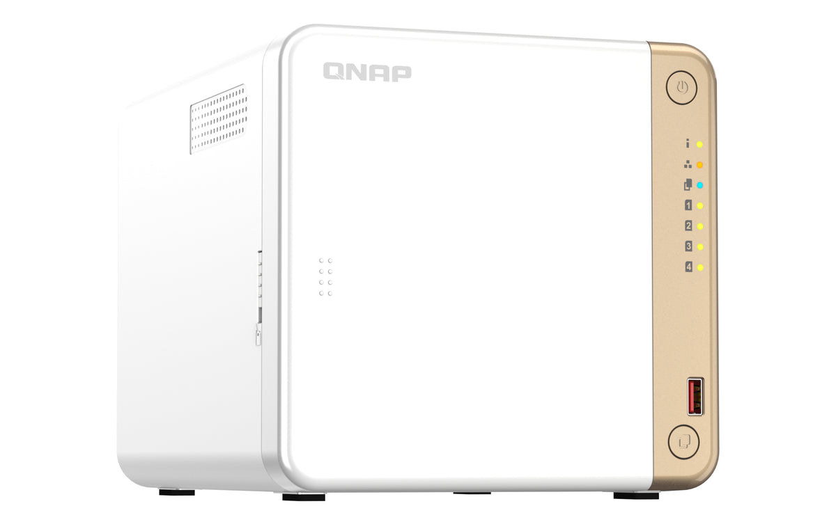 QNAP TS-462-2G servidor de almacenamiento NAS Torre Intel® Celeron® N4505 2 GB DDR4 0 TB QNAP QTS Blanco (3)
