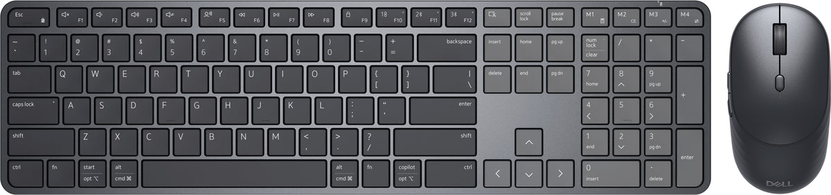DELL Pro 7 Slim KM726 teclado Ratón incluido Hogar / Oficina RF Wireless + Bluetooth QWERTY Internacional de EE.UU. Negro (4)