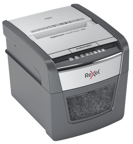 Rexel Optimum AutoFeed 45X triturador de papel Corte cruzado 55 dB 22 cm Negro