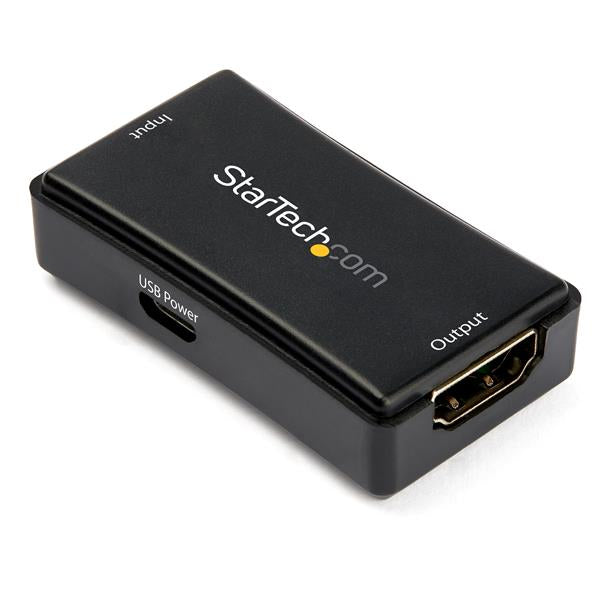 StarTech.com HDBOOST4K2 extensor audio/video Repetidor de señales AV Negro