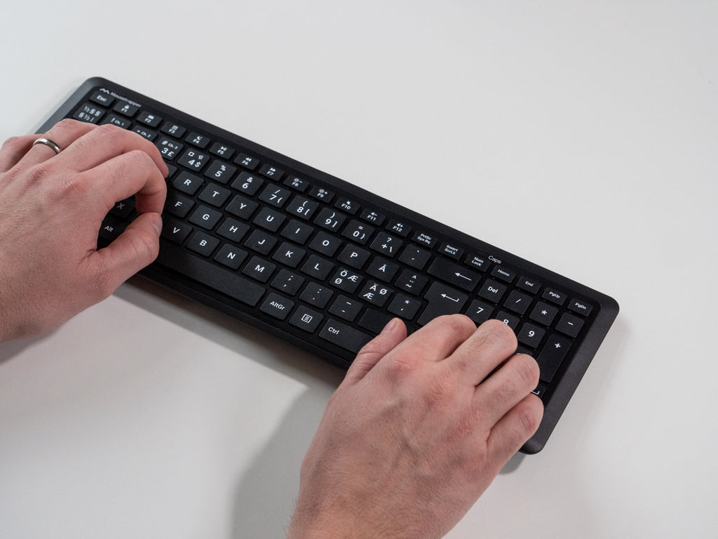 Mousetrapper Type Midi - NORDIC teclado Hogar / Oficina USB + RF Wireless + Bluetooth QWERTY Nórdico Negro (5)