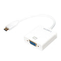 LogiLink UA0237A adaptador de cable de vídeo 0,14 m USB Tipo C VGA (D-Sub) Blanco