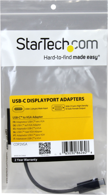 Startech CDP2VGA - Adaptador USB / VGA, USB-C (M) a HD-15 (VGA) (H) (2)