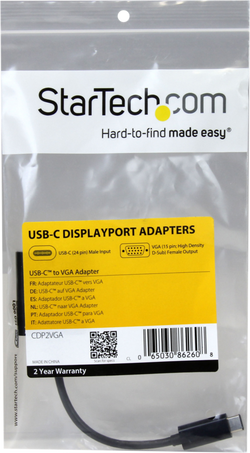 Startech CDP2VGA - Adaptador USB / VGA, USB-C (M) a HD-15 (VGA) (H) (2)