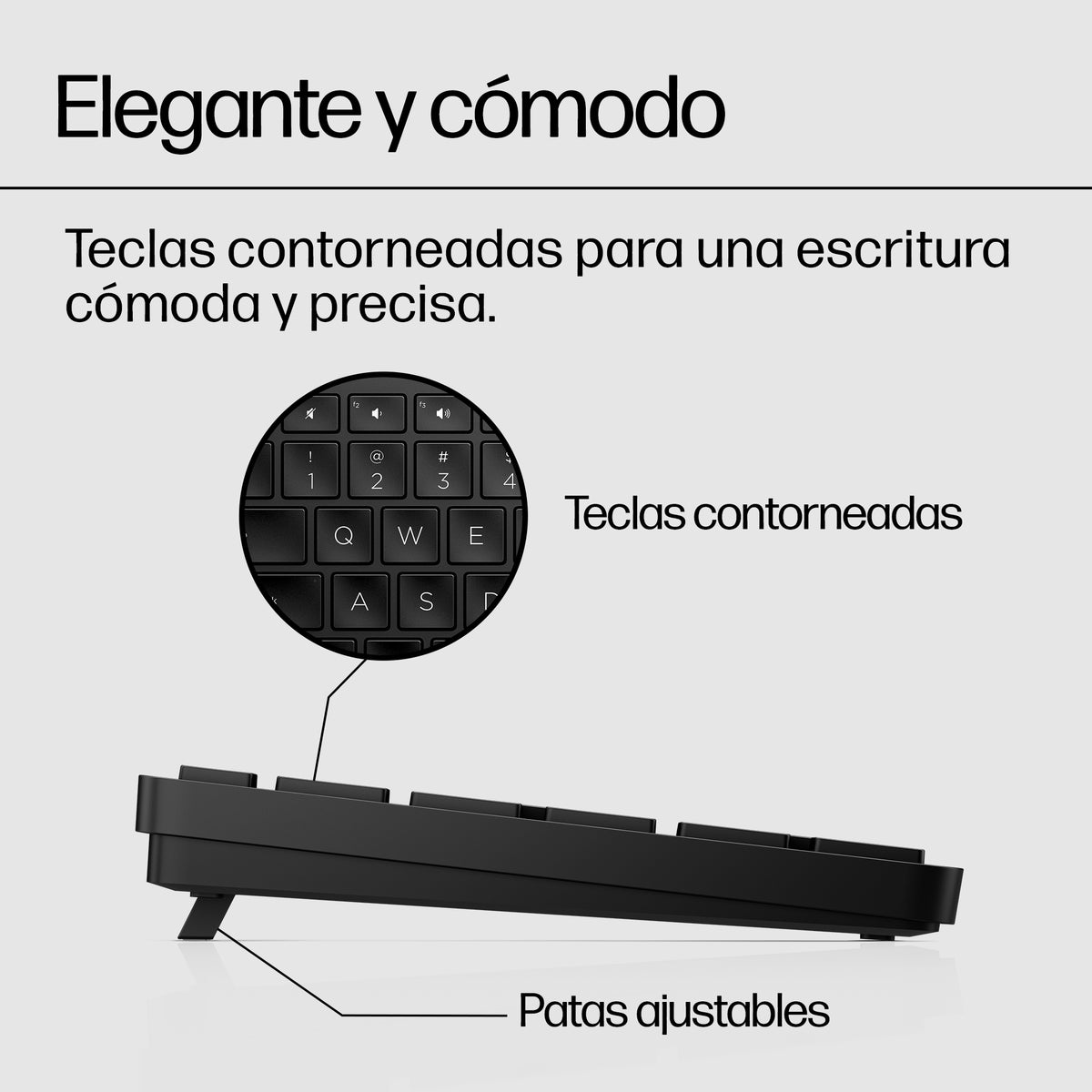 HP 450 BLK Programmable Wireless Keyboard teclado RF inalámbrica + USB Negro (7)