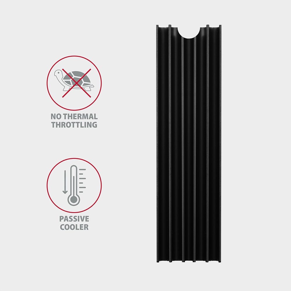 Axagon CLR-M2L10 sistema de refrigeración para ordenador M.2 NVMe SSD, Unidad de estado sólido Disipador térmico/Radiador Negro 1 pieza(s) (4)