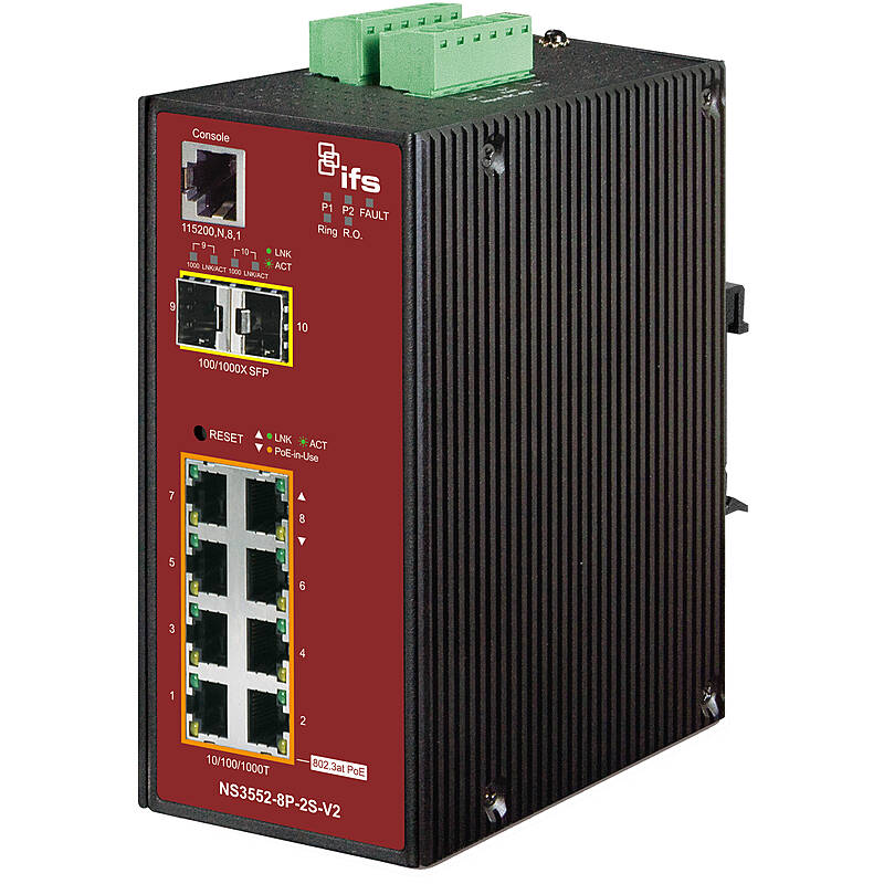IFS Switch gest. 8x10/100/1000TX NS3552-8P-2S-V2