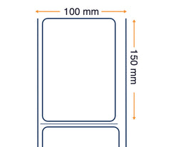 Labels, Zebra, Sintético, Z-Ultimate 3000T Blanco, An: 100 mm, Al: 150 mm, Di: 127 mm, C: 25.4 mm 3006968