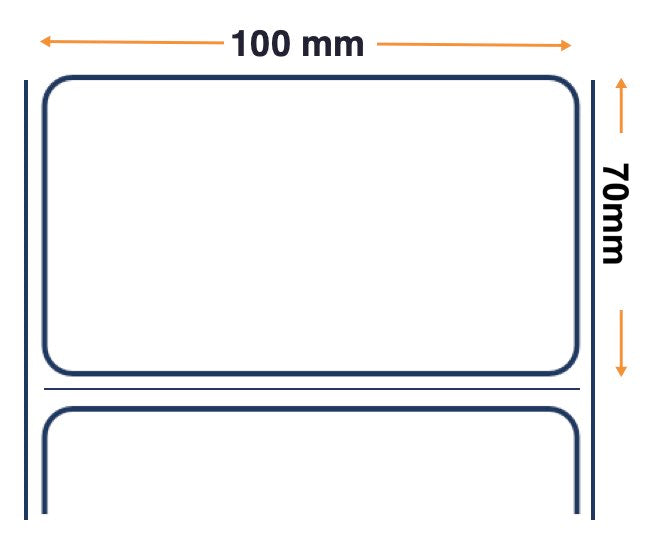 Zebra Labels, Others, Papel Normal, Z-Perform 1000T, Ancho: 100 mm, Alto: 69.85 mm, Diámetro: 127 mm, Núcleo: 25.4 mm 3002270