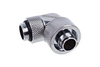 Alphacool Eiszapfen 16/10mm Threaded Rotatable 90 Degree G1 / 4 Fitting - Chrome