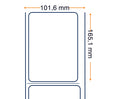 Labels, Zebra, Papel Térmico, Z-Perform 1000D, Ancho: 101.6 mm, Alto: 165.1 mm, Profundidad: 127 mm, Diámetro: 25.4 mm 3012178-T