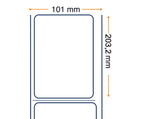 Labels, Zebra, Sintético, PolyE 3100T Brillante, An: 101,6 mm, Al: 101,6 mm, Diámetro: 200 mm, Diámetro interior: 76 mm 3011711
