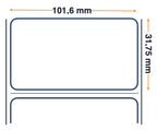 Labels, Zebra, Normal Paper, Z-Perform 1000T Removable, An: 101.6 mm, Al: 31.75 mm, D: 127 mm, C: 25.4 mm 880351-031D