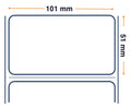 Zebra Labels, Others, Papel normal, Z-Perform 1000T, An: 101.6 mm, Al: 50.8 mm, Pr: 127 mm, 25.4 mm 3005461